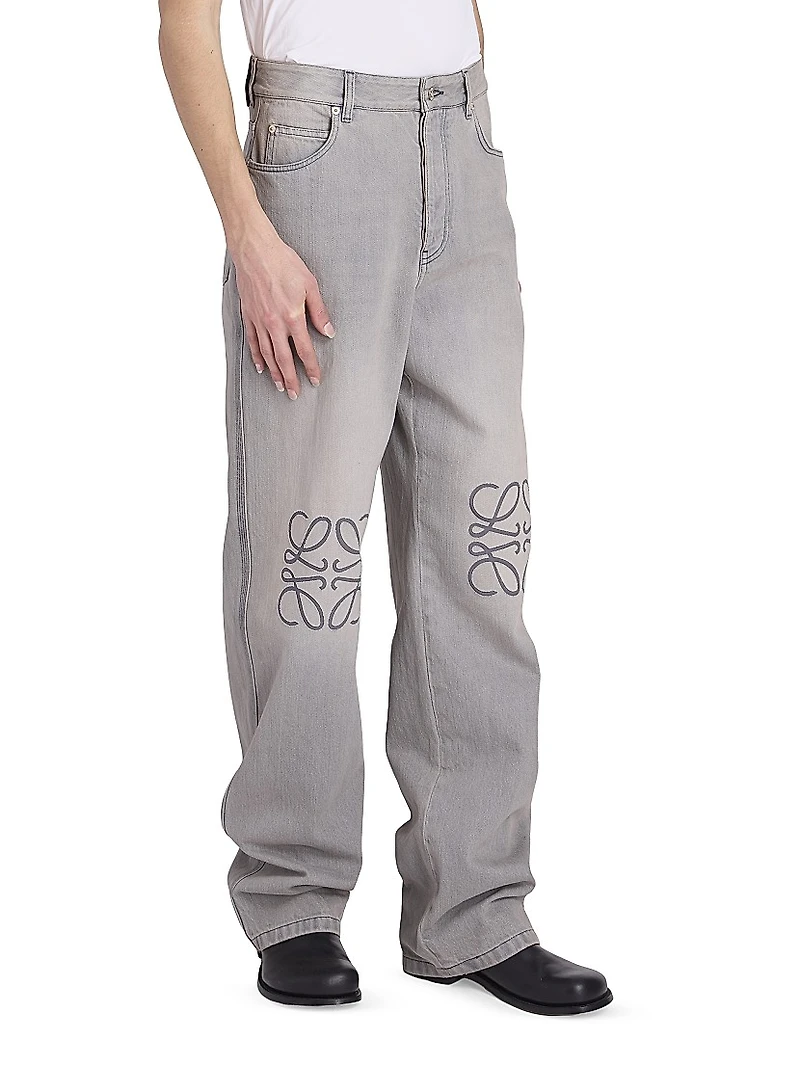 Anagram Logo Baggy Jeans