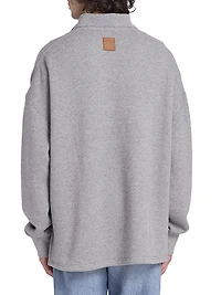 Cotton-Blend Polo Sweatshirt