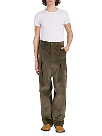 Cotton-Blend Harem Trousers