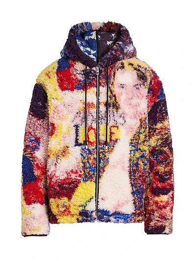 Logo Wool-Blend Hooded Jacket
