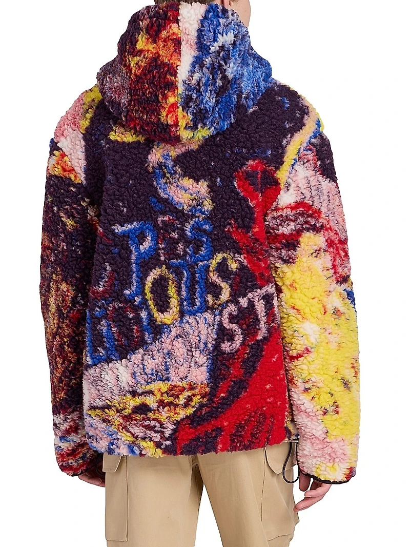 Logo Wool-Blend Hooded Jacket