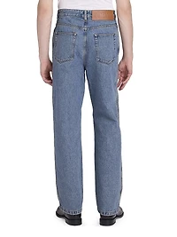 Anagram Logo-Embroidered Baggy Jeans