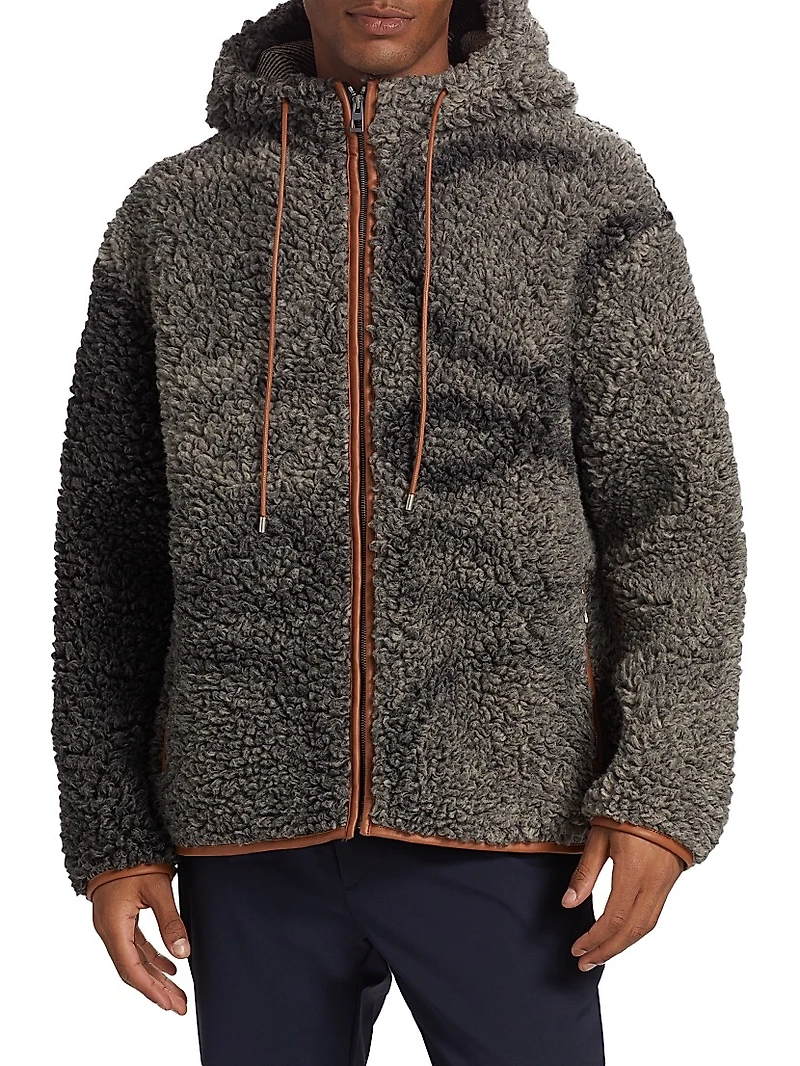 Fleece Hooded Logo Jacket