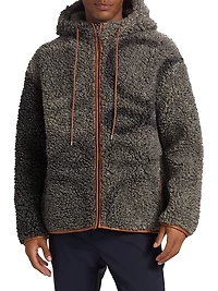 Fleece Hooded Logo Jacket