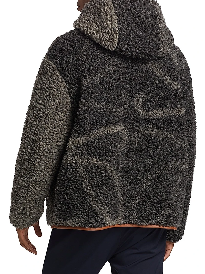 Fleece Hooded Logo Jacket