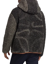 Fleece Hooded Logo Jacket