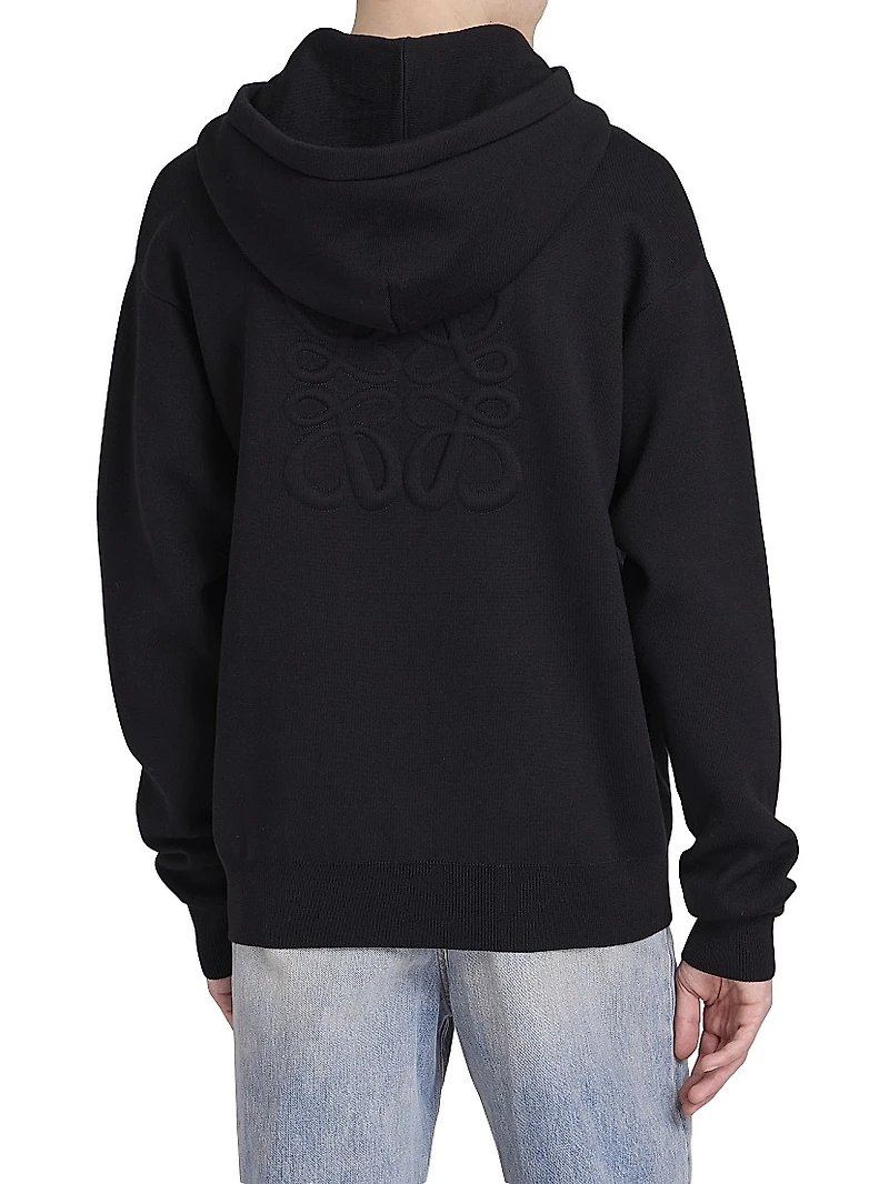 Anagram Logo Wool-Blend Hoodie
