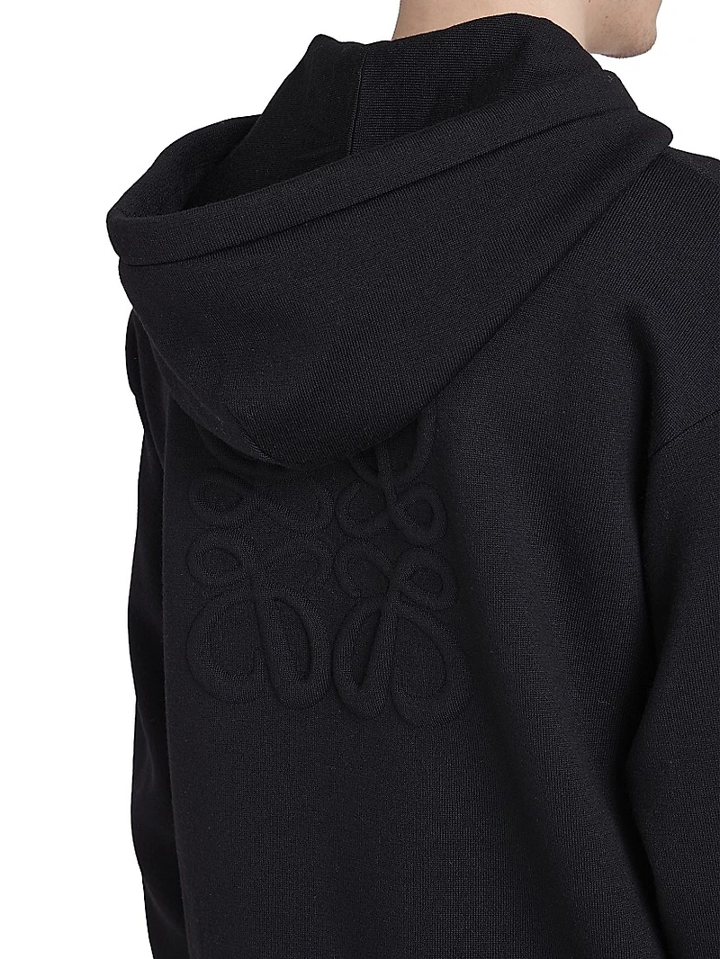 Anagram Logo Wool-Blend Hoodie