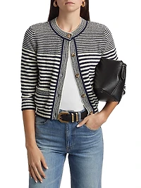 Compact Stripe Cardigan