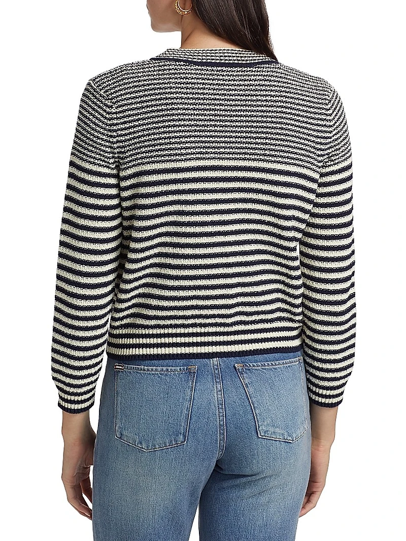 Compact Stripe Cardigan