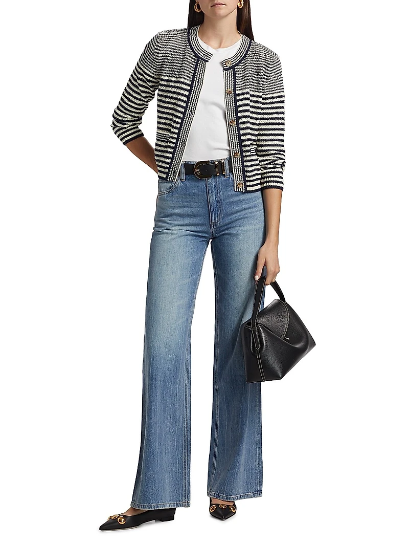 Compact Stripe Cardigan