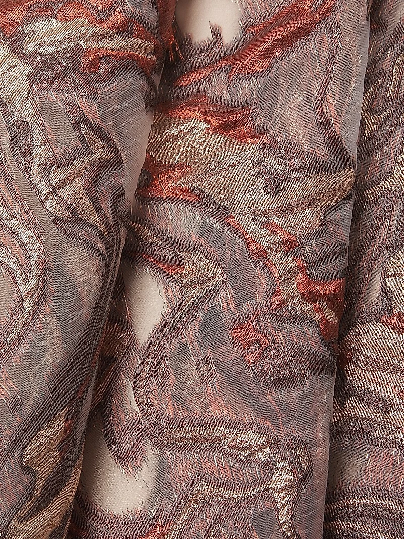 Jacquard One-Shoulder Maxi Dress