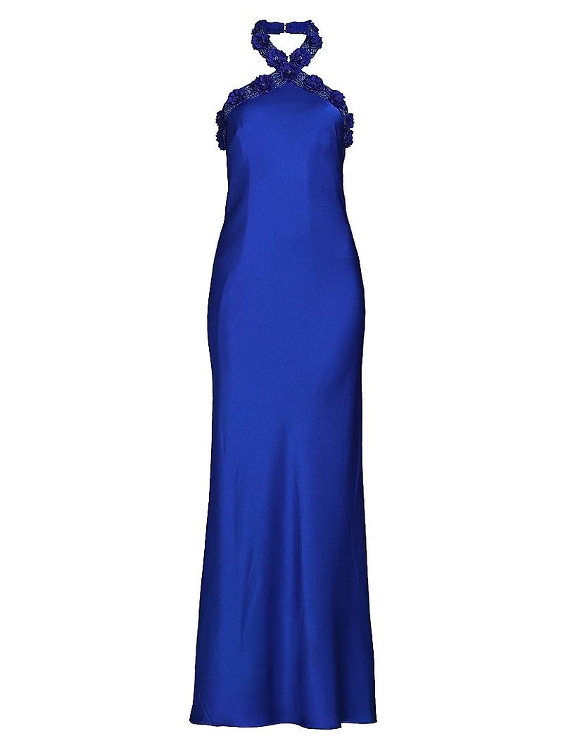 Satin Halterneck Mermaid Gown