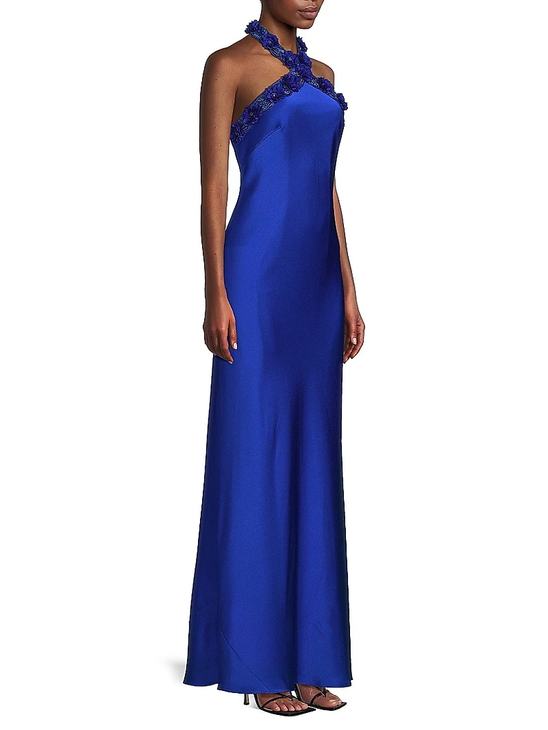 Satin Halterneck Mermaid Gown