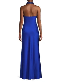 Satin Halterneck Mermaid Gown