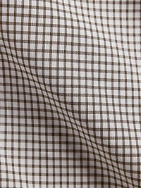 Micro Plaid Cotton Button-Down Shirt