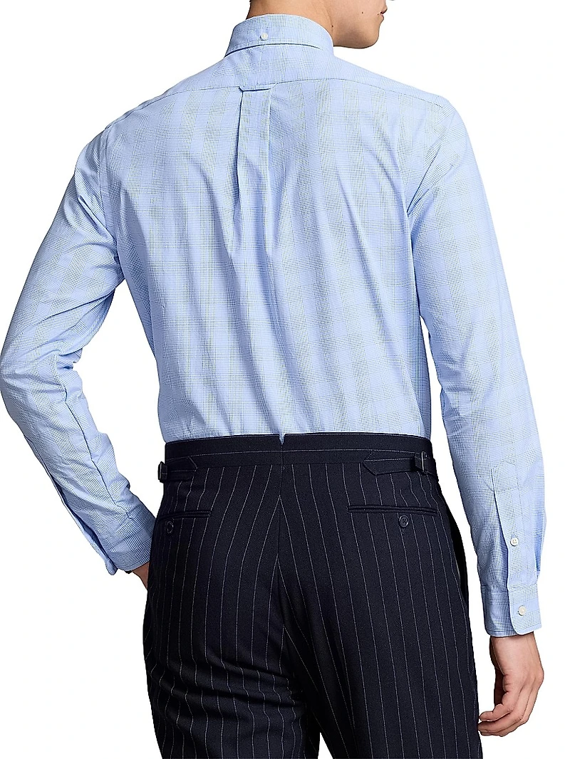 Plaid Cotton Button-Down Shirt