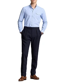 Plaid Cotton Button-Down Shirt