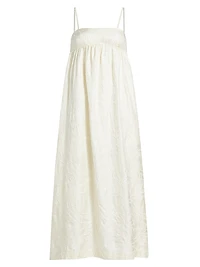 Cavola Embroidered Silk Maxi Dress