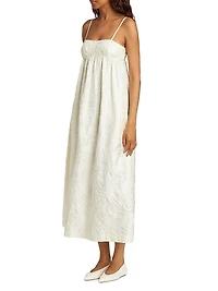 Cavola Embroidered Silk Maxi Dress