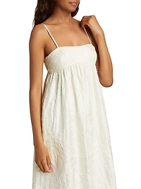 Cavola Embroidered Silk Maxi Dress