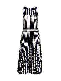 Nash Stripe Punchout Midi-Dress