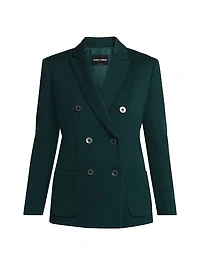 Stretch Wool Double-Breasted Jacket