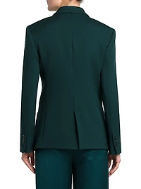 Stretch Wool Double-Breasted Jacket