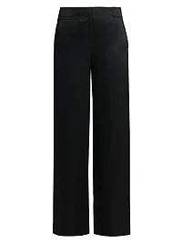 Silk Straight-Leg Pants