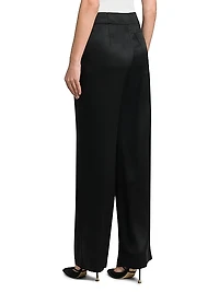 Silk Straight-Leg Pants