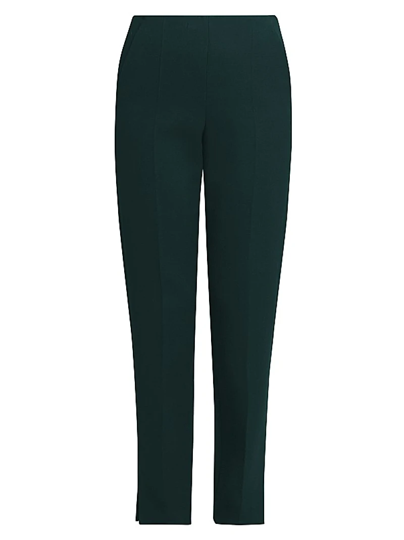 Stretch Wool Straight Pants