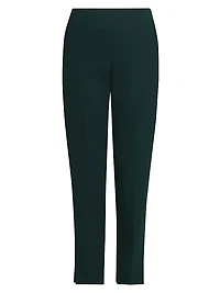 Stretch Wool Straight Pants