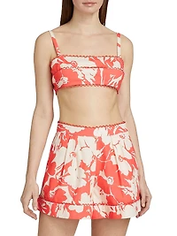 Alina Cotton Floral Bra Top