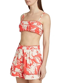 Alina Cotton Floral Bra Top