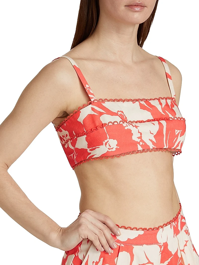 Alina Cotton Floral Bra Top