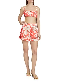 Alina Cotton Floral Bra Top