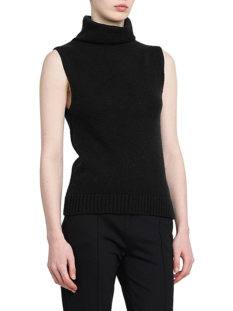 Sleeveless Turtleneck Top