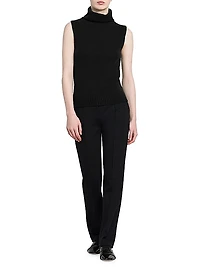 Sleeveless Turtleneck Top