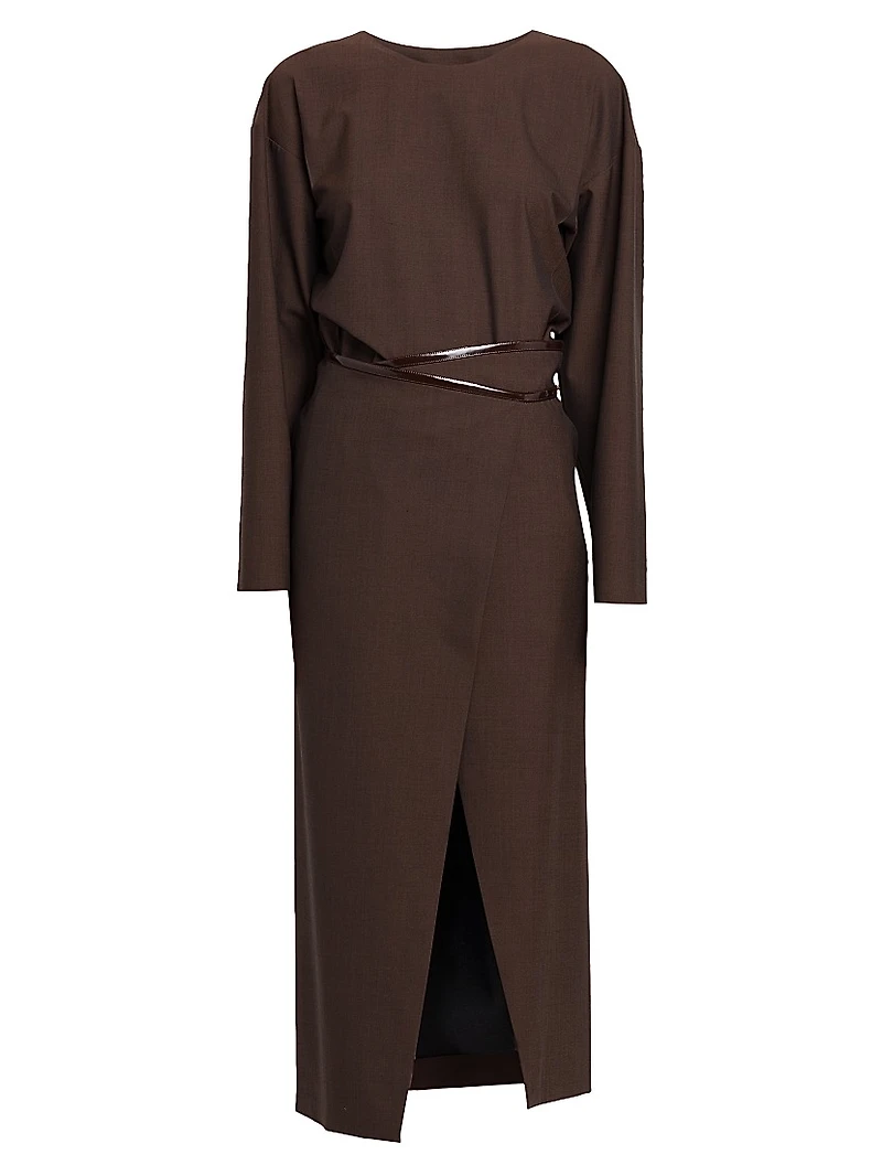 Belted Midi-Dress
