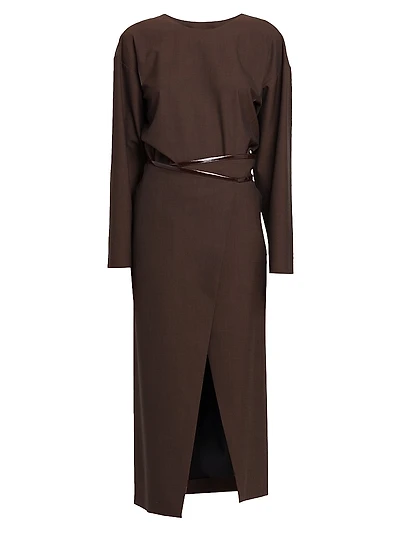 Belted Midi-Dress