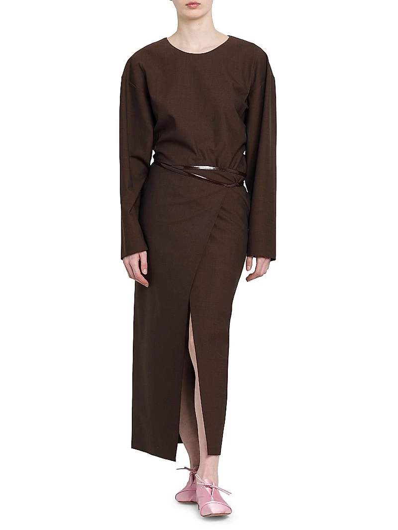 Belted Midi-Dress