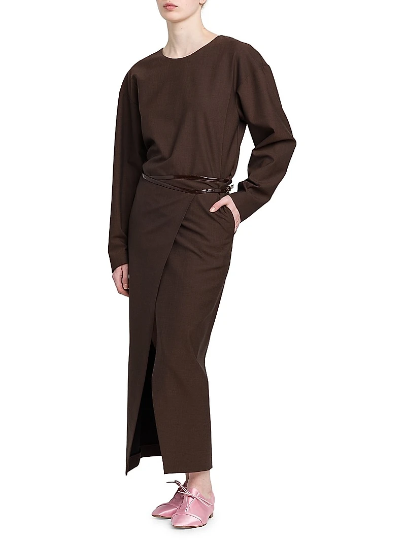 Belted Midi-Dress
