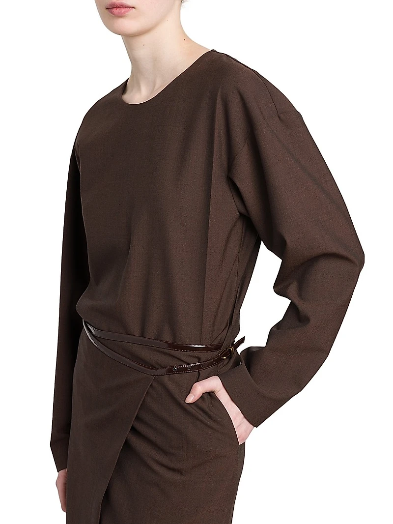 Belted Midi-Dress