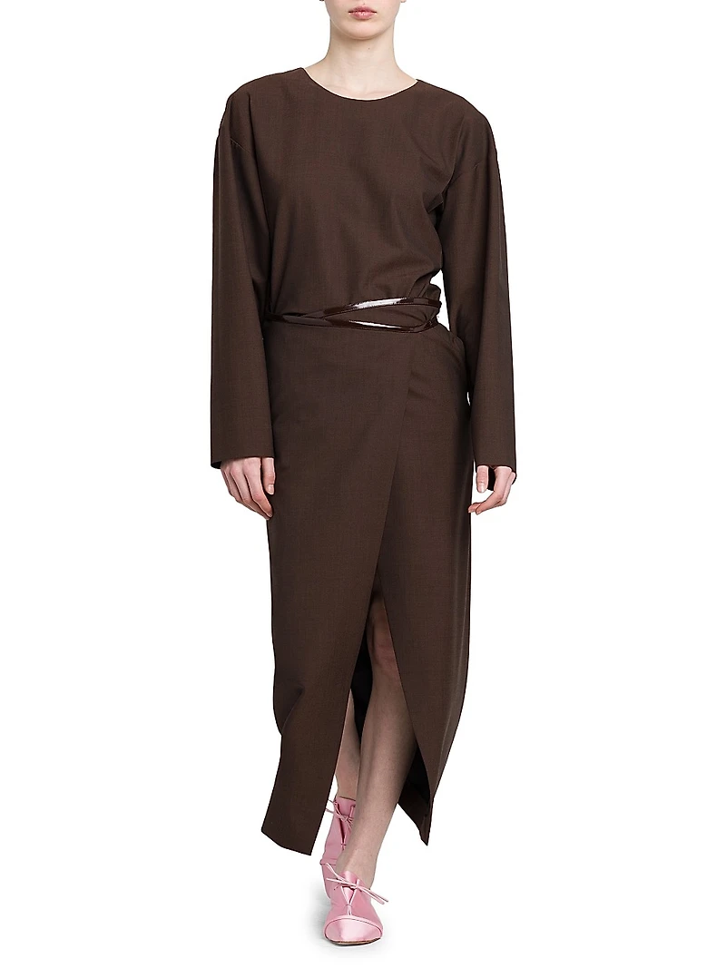 Belted Midi-Dress