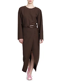 Belted Midi-Dress