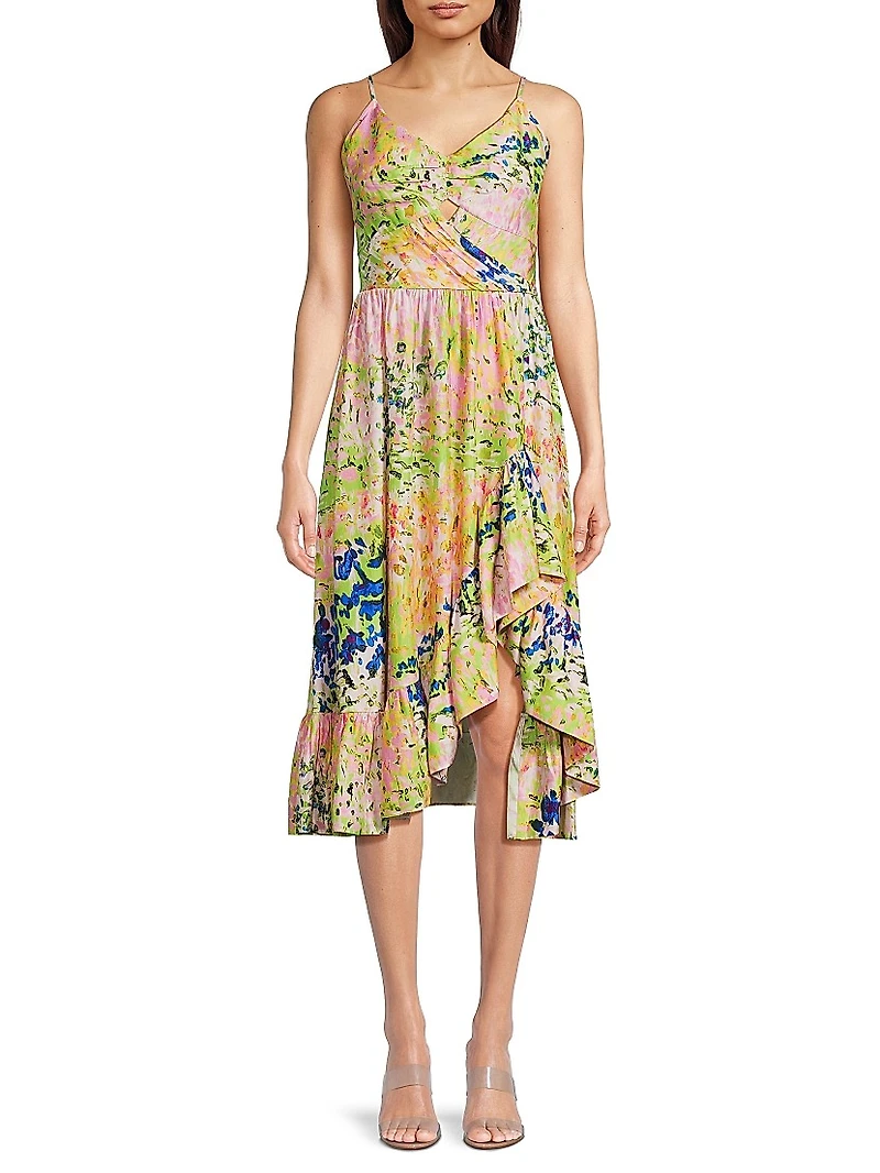 Floral Sleeveless Midi-Dress