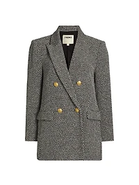 Riva Tweed Double-Breasted Blazer