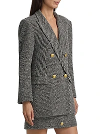 Riva Tweed Double-Breasted Blazer