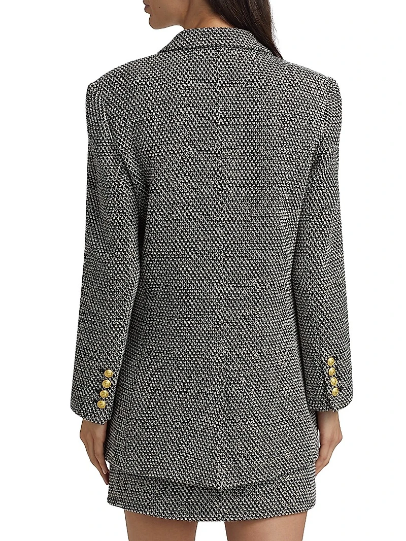 Riva Tweed Double-Breasted Blazer