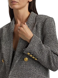Riva Tweed Double-Breasted Blazer